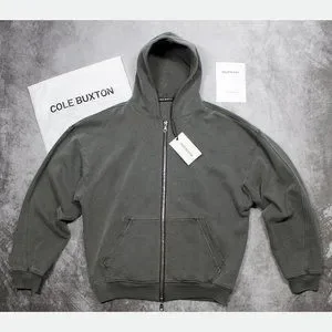 Cole Buxton Shirts Cole Buxton Zipped Hoodie Washed Black